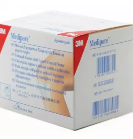М`який хірургічний пластир на нетканій основі з лайнером Medipore 10смх10м