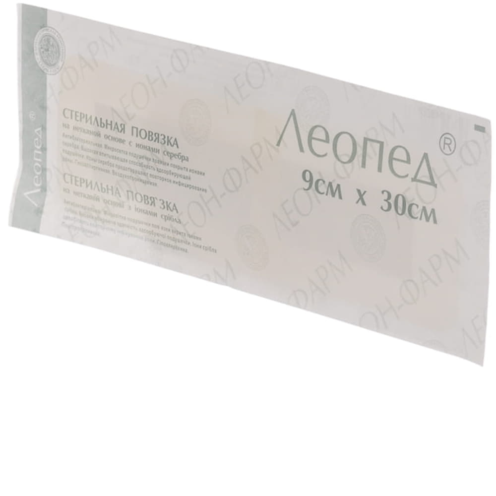 Лейкопластир ЛЕОПЕД Silver 9смх30см №1 (25шт. в уп)
