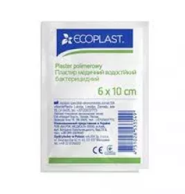 Лейкопластырь ECOPLAST медицинский водостойкий бактерицидный 6*10см