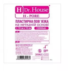 *Пов'язка пласт. H Dr.House Н-Pore10 см*10 см неткана основа 