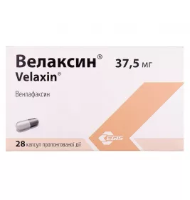 Велаксин капсулы по 37.5 мг 28 шт. (14х2)