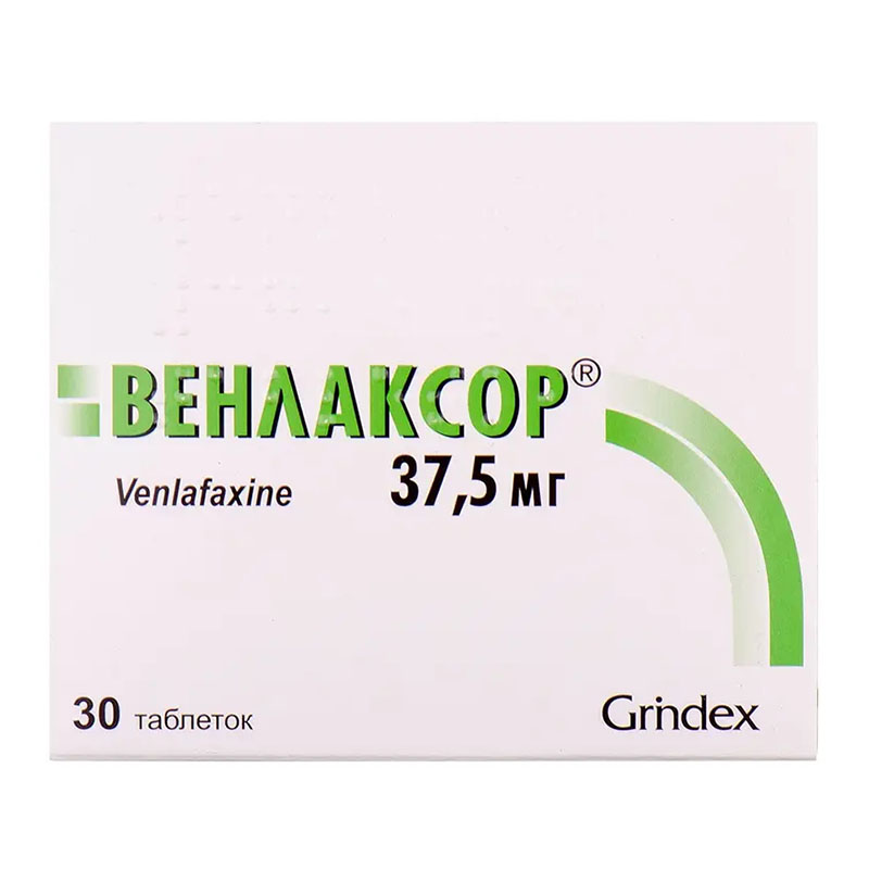 Венлаксор таблетки по 37.5 мг 30 шт. (10х3)