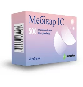 Мебікар IC таблетки по 0.5 г 20 шт. (10х2)