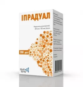 Іпрадуал аерозоль 20 мкг/50 мкг по 200 доз у балоні