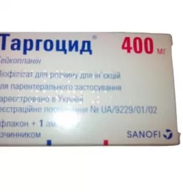 Таргоцид порошок по 400 мг у флаконі 1 шт.