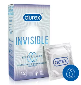 Презервативы Durex Invisible Extra Lube с доп.смазкой №12