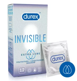 Презервативи Durex Invisible Extra Lube с дод.змазкою №12
