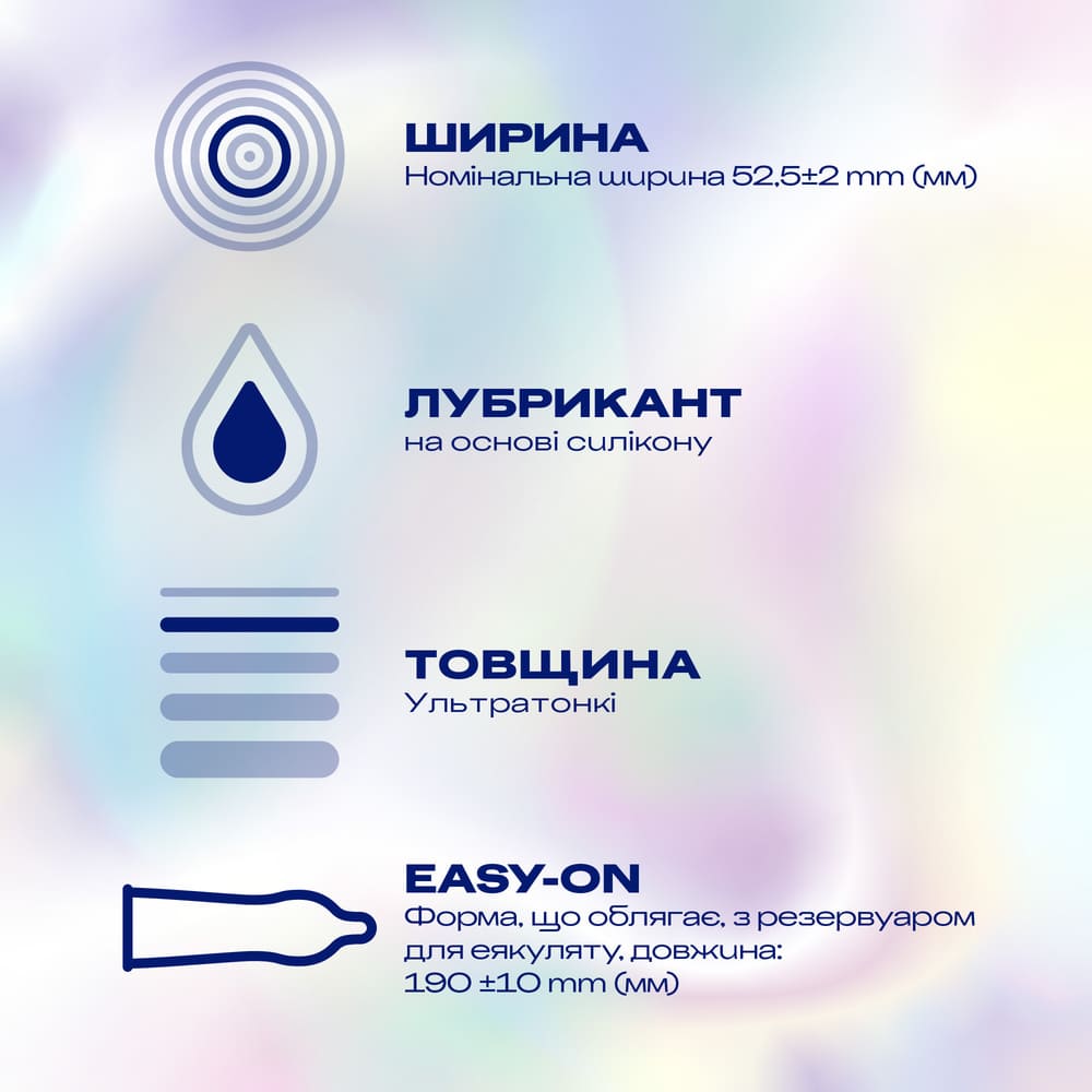 Презервативи латексні з силіконовою змазкою DUREX®  Іnvisible (ультратонкі), З шт