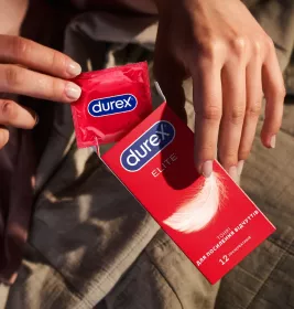 Презервативи латексні з силіконовою змазкою  DUREX®  Elite (тонкі), 12 шт