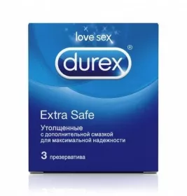 *Презервативы Durex Extra Safe экстрапрочные №3