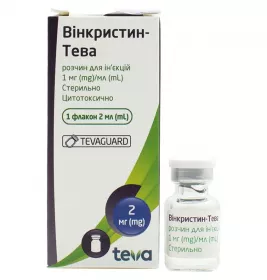 Винкристин-Тева раствор для инъекций 1 мг/мл по 2 мл во флаконе 1 шт.