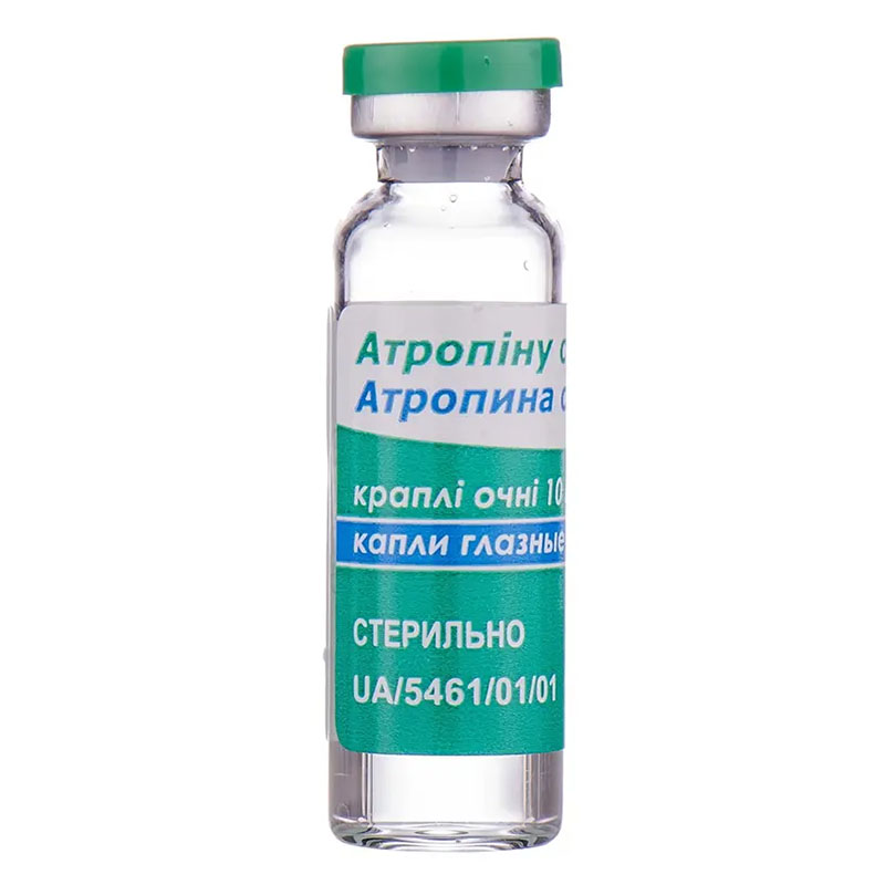Атропина сульфат-Здоровье капли глазные 10 мг/мл по 5 мл во флаконе