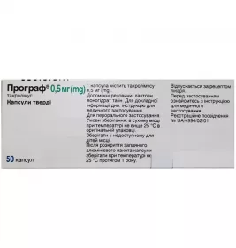 Програф капсулы по 0.5 мг 50 шт. (10х5)