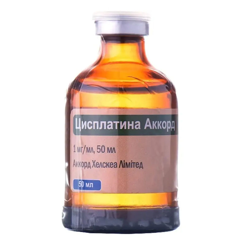 Цисплатина Аккорд концентрат 1 мг/мл по 50 мл во флаконе 1 шт.