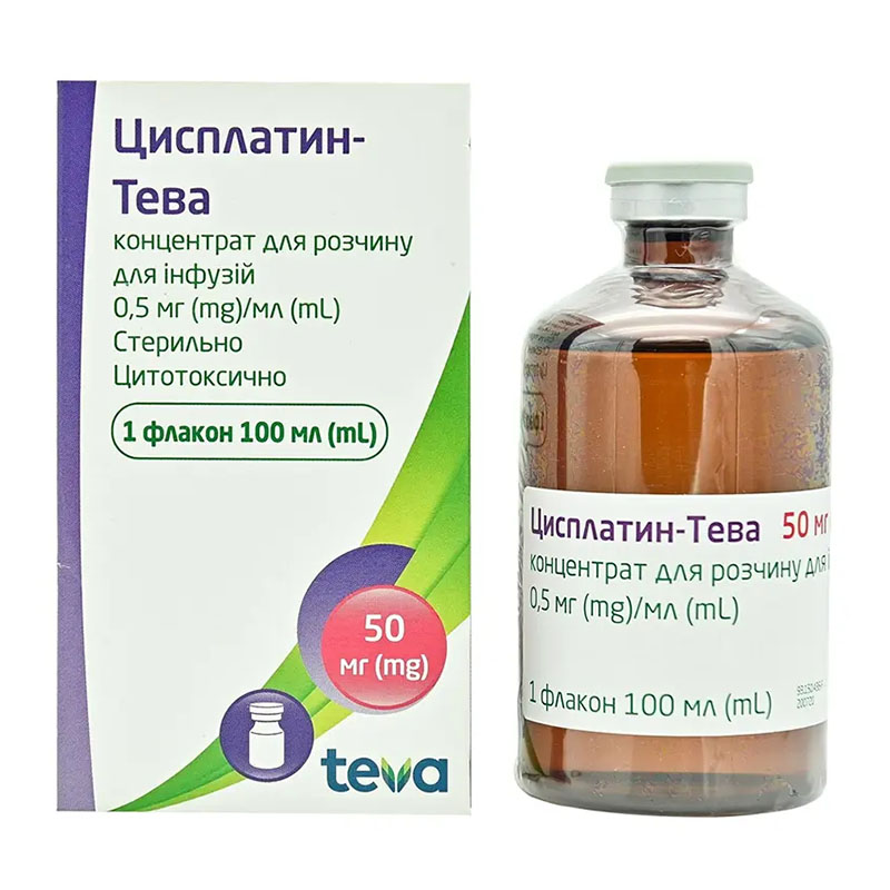 Цисплатин-Тева концентрат 0,5 мг/мл по 100 мл во флаконе 1 шт.