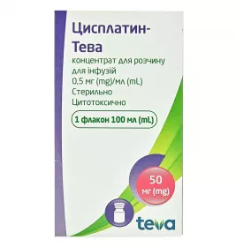 Цисплатин-Тева концентрат 0.5 мг/мл по 100 мл у флаконі 1 шт.