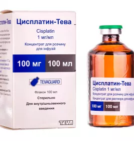 Цисплатин-Тева концентрат 1 мг/мл по 100 мл у флаконі 1 шт.