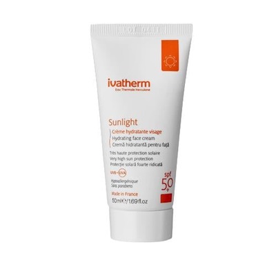 *Крем Ivatherm SUNLIGHT сонцезахисний зволожуючий SPF50+ 50мл