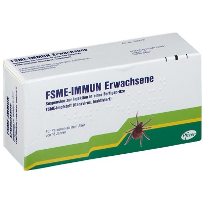 Вакцина ФСМ-Імун для профілактики кліщового енцефаліту суспензія 2.4 мкг/0.5 мл 1 доза по 0.5 мл у шприці 1 шт.