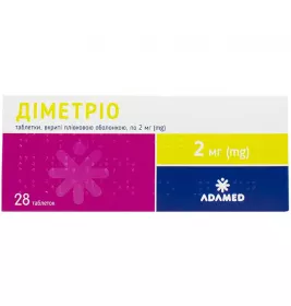 Диметрио табл.п/пл.об.2мг №28