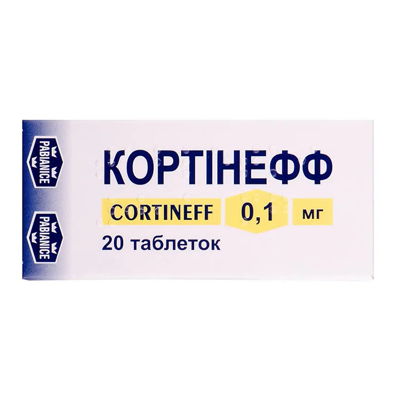 Кортинефф таблетки по 0.1 мг 20 шт.(20х1)
