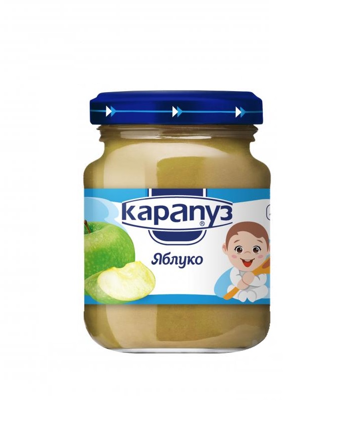 *Пюре Карапуз яблоко 125г *Пюре Карапуз яблоко 125г