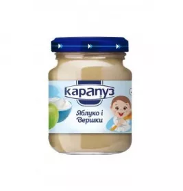 *Пюре Карапуз яблуко з вершками ск/б 125г