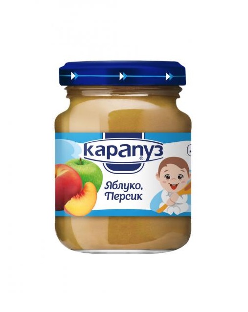 *Пюре Карапуз яблуко-персик ск/б 125г