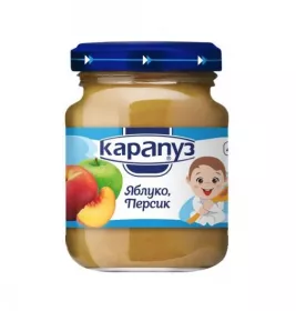 *Пюре Карапуз яблуко-персик ск/б 125г