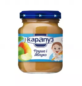 *Карапуз Пюре груша- яблуко ск/б 125г