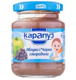 *Пюре Карапуз яблоко-черная смородина 125г