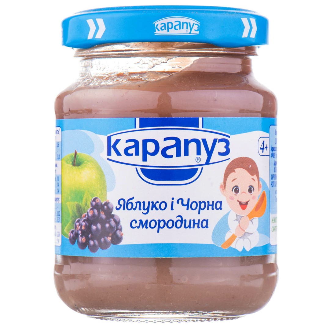 *Карапуз Пюре яблуко-чорна смородина ск/б 125г