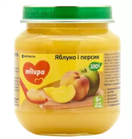Пюре Milupa фруктове Яблуко і Персик 125г