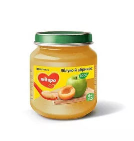 Пюре Milupa фруктове Яблуко і Абрикос 125г