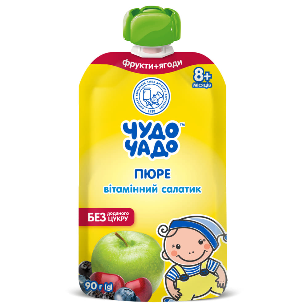 Пюре Вітамінний салатик з вітаміном С Чудо-Чадо 90г (пауч)