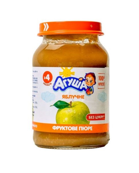 Пюре Агуша Яблучне для дітей з 4 місяців 190г