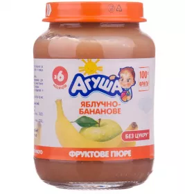 Пюре Агуша Яблучно-бананове для дітей з 6 місяців 190г