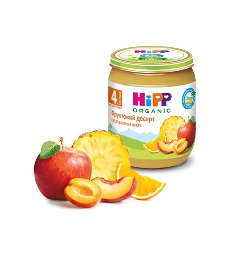 *Пюре HiPP 4242 Персики з бананами 125 г