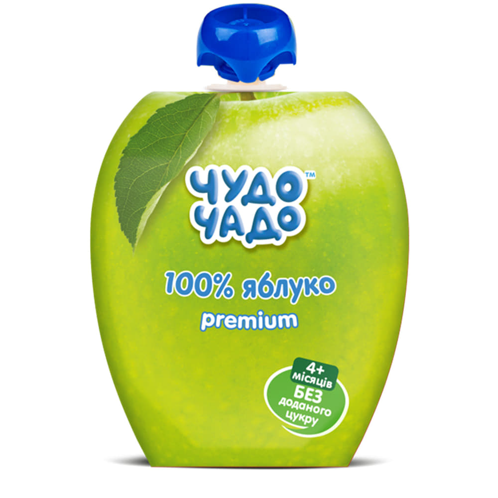 *Пюре Чудо-чадо з яблук без цукру Premium 90 г (пауч)