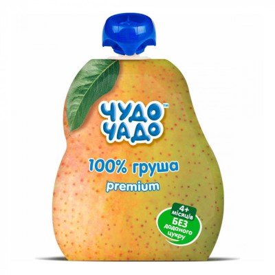 Пюре Чудо-чадо з груші без цукру Premium 90 г (пауч)