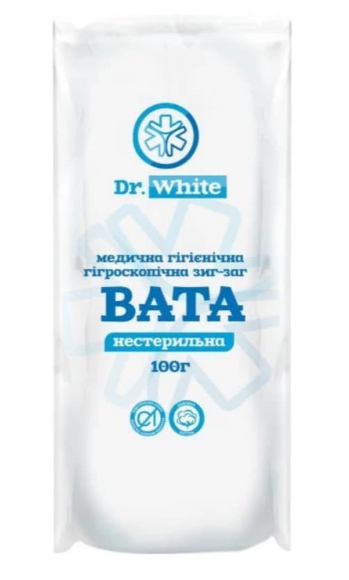 *Вата Dr.White н/ст. 100г зиг-заг *Вата Dr.White н/ст. 100г зиг-заг