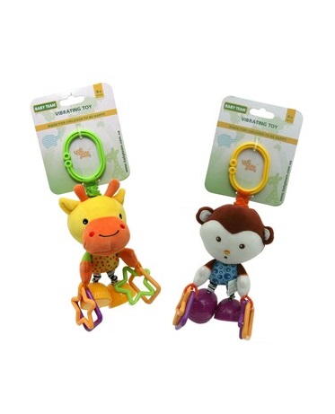*Игрушка-подвеска Baby Team 8541 вибрирующая Жираф/Обезьянка *Игрушка-подвеска Baby Team 8541 вибрирующая Жираф/Обезьянка