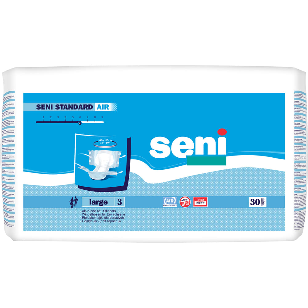 Подгузники для взрослых SENI STANDART AIR large №1 (30) Подгузники для взрослых SENI STANDART AIR large №1 (30)