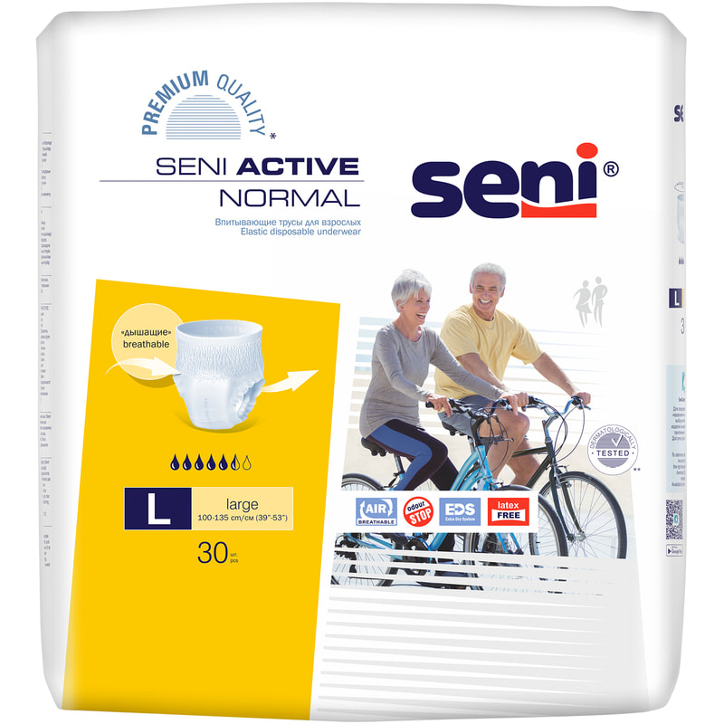 *Трусики-подгузники SENI для взрослых Active Normal Large №30 *Трусики-подгузники SENI для взрослых Active Normal Large №30