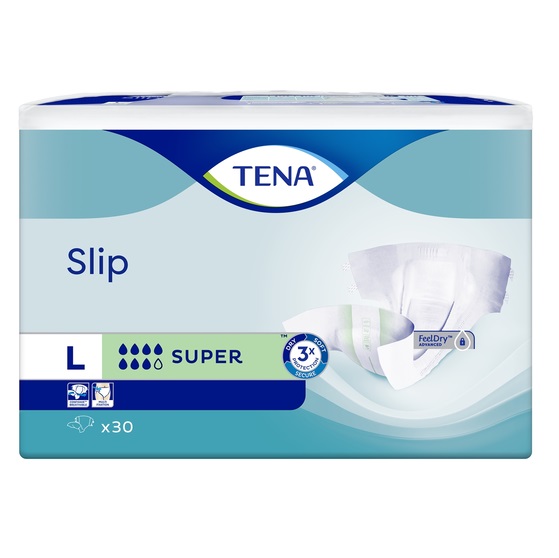 Подгузники TENA для взрослых Slip Super Large 92-144 см №1 30 шт Подгузники TENA для взрослых Slip Super Large 92-144 см №1 30 шт