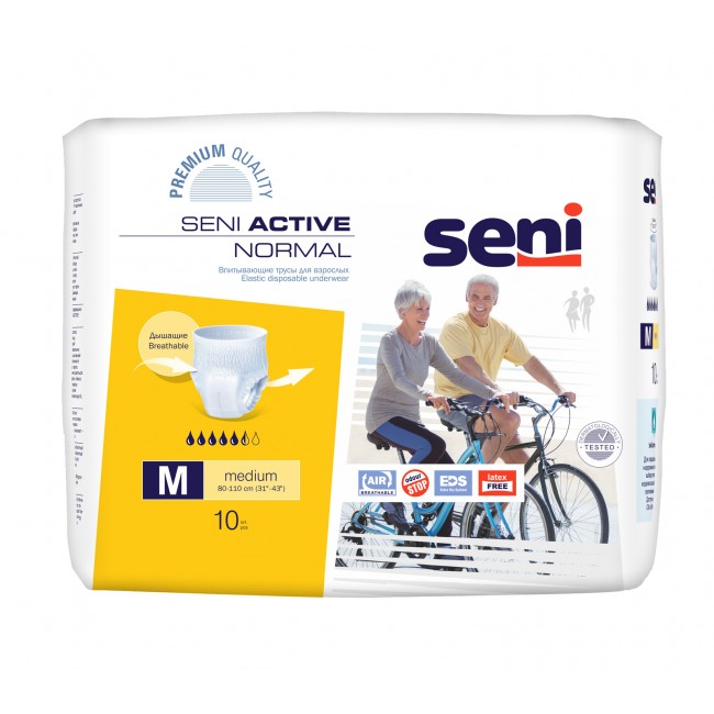 *Трусы SENI ACTIVE NORMAL поглощающие для взрослых medium №10 *Трусы SENI ACTIVE NORMAL поглощающие для взрослых medium №10