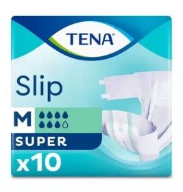 *Подгузники TENA для взрослых Slip Super Medium 73-122 см №10