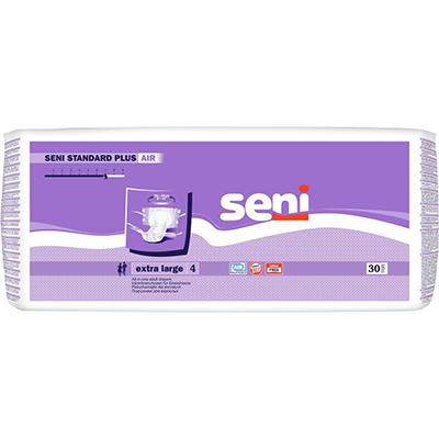 *Подгузники для взрослых SENI STANDARD AIR PLUS Extra Large №30 *Подгузники для взрослых SENI STANDARD AIR PLUS Extra Large №30