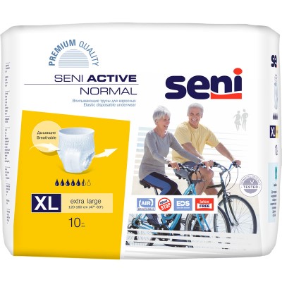 Трусы SENI ACTIVE NORMAL поглощающие для взрослых extra large №10 Трусы SENI ACTIVE NORMAL поглощающие для взрослых extra large №10
