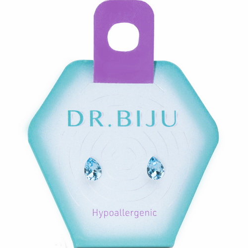 Сережки Dr.Biju Изысканная груша 6,2мм Аква Богемика Сережки Dr.Biju Изысканная груша 6,2мм Аква Богемика